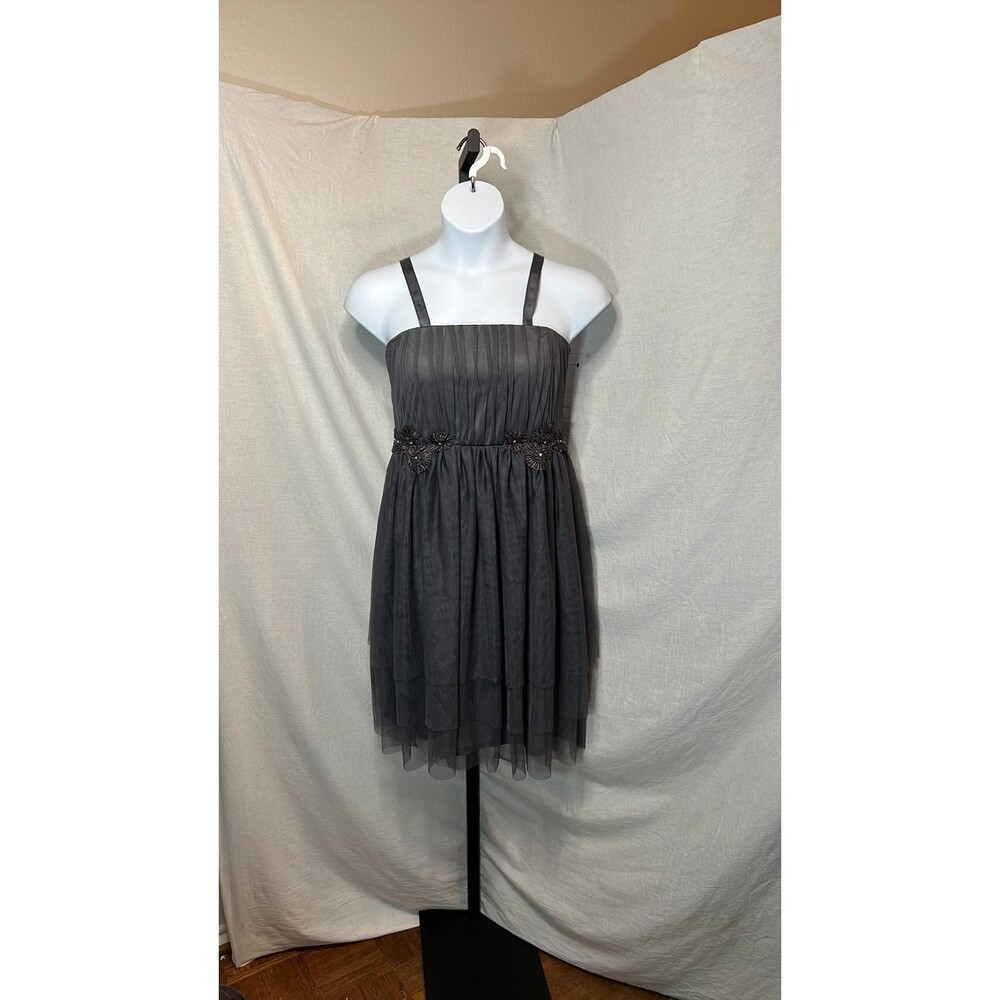 American rag women’s dress size 1X gray knee length lace sparkle New Year's